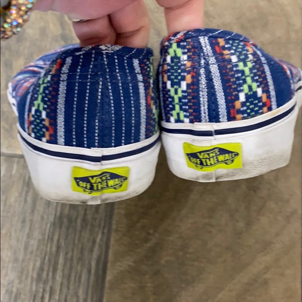 Vans Aztec Blue Lace Up Sneakers - Picture 5 of 7